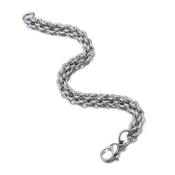 Vintage Stainless Steel Link Chain Bracelet - Picture 2 of 6